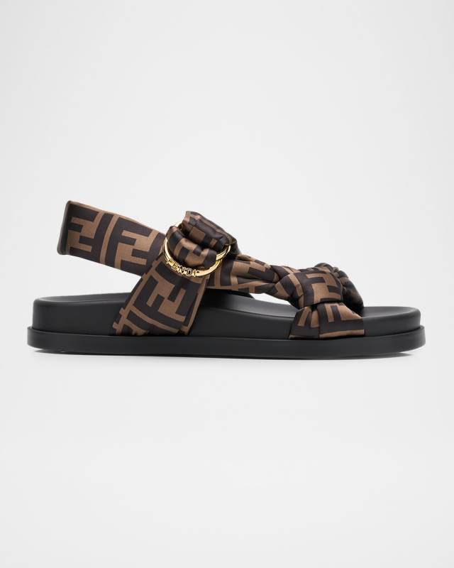 Fendi Feel Satin Sandals